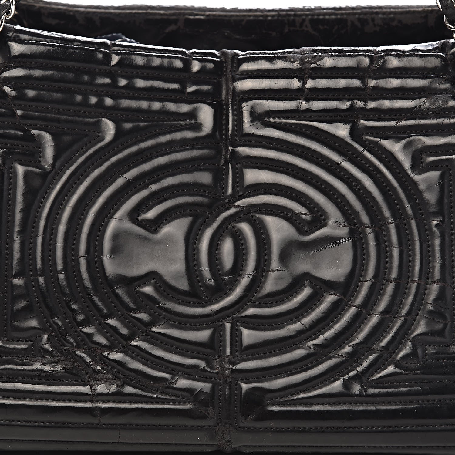 Chanel Vinyl Coco Ming Tote Black 20 of 24
