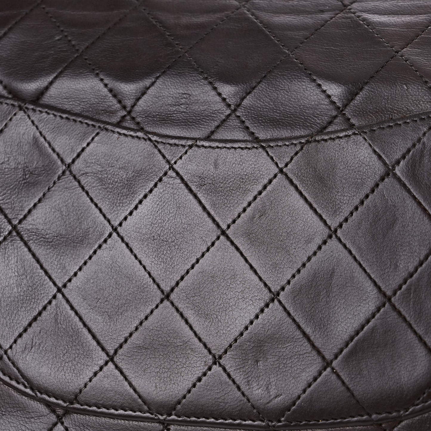 Lambskin Quilted Medium Bijoux Chain Double Flap Brown