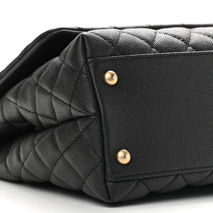 Chanel Caviar Lizard Quilted Small Coco Handle Flap Black 7 of 9