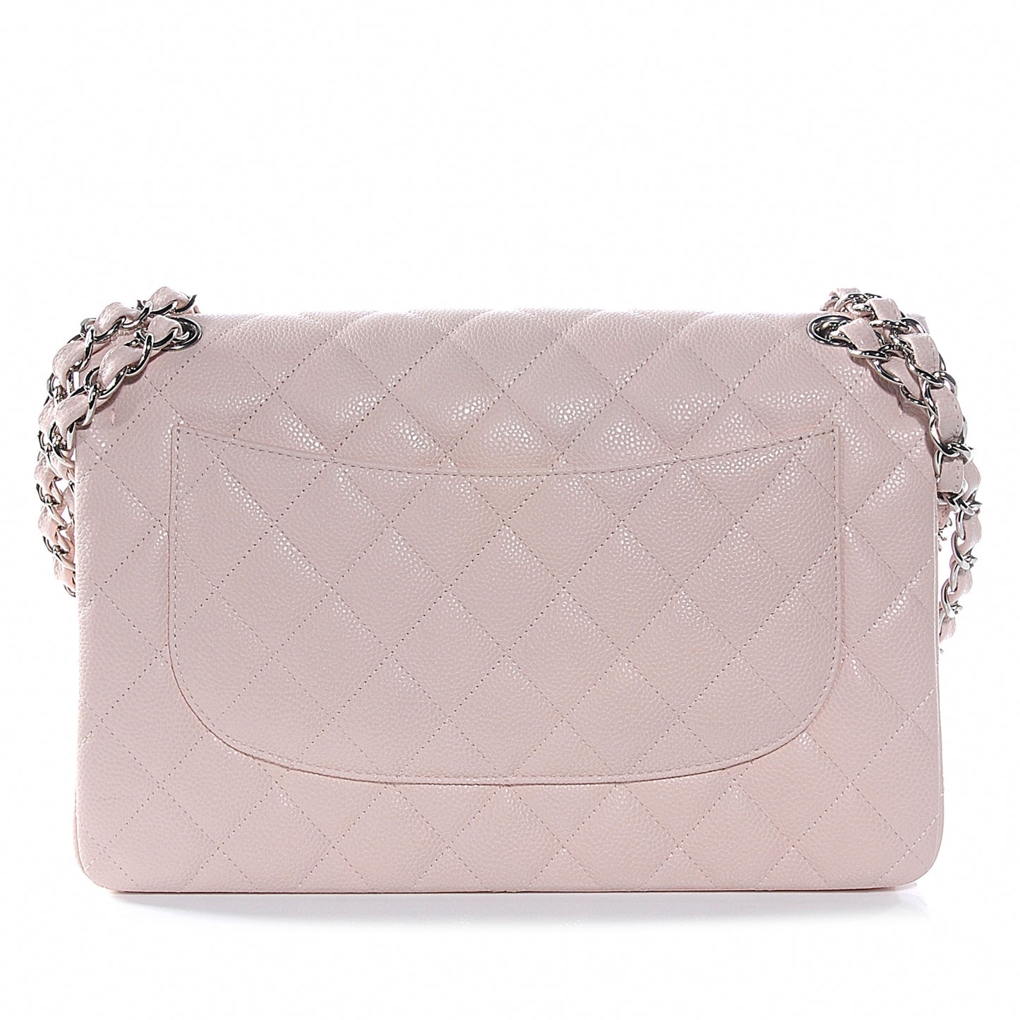 Caviar Jumbo Double Flap Pink