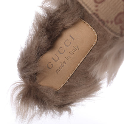 Gucci GG Monogram Fur Mens Princetown Slippers 9.5 Beige Ruggine Rust 8 of 9