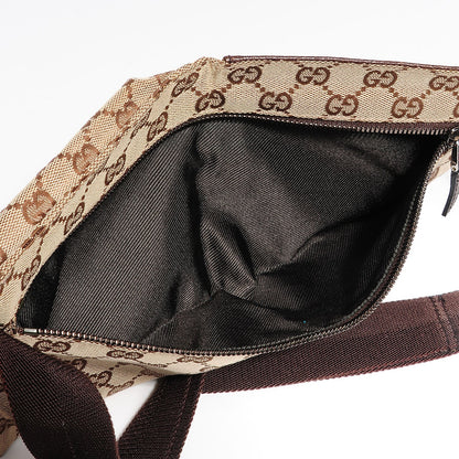 Gucci GG Monogram Double Pocket Belt Bag Dark Brown 5 of 9