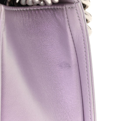 Chanel Iridescent Lambskin Chevron Quilted Medium Boy Flap Purple 10 of 11