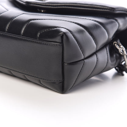 Saint Laurent Calfskin Y Quilted Monogram Toy Loulou Crossbody Bag Black 6 of 13