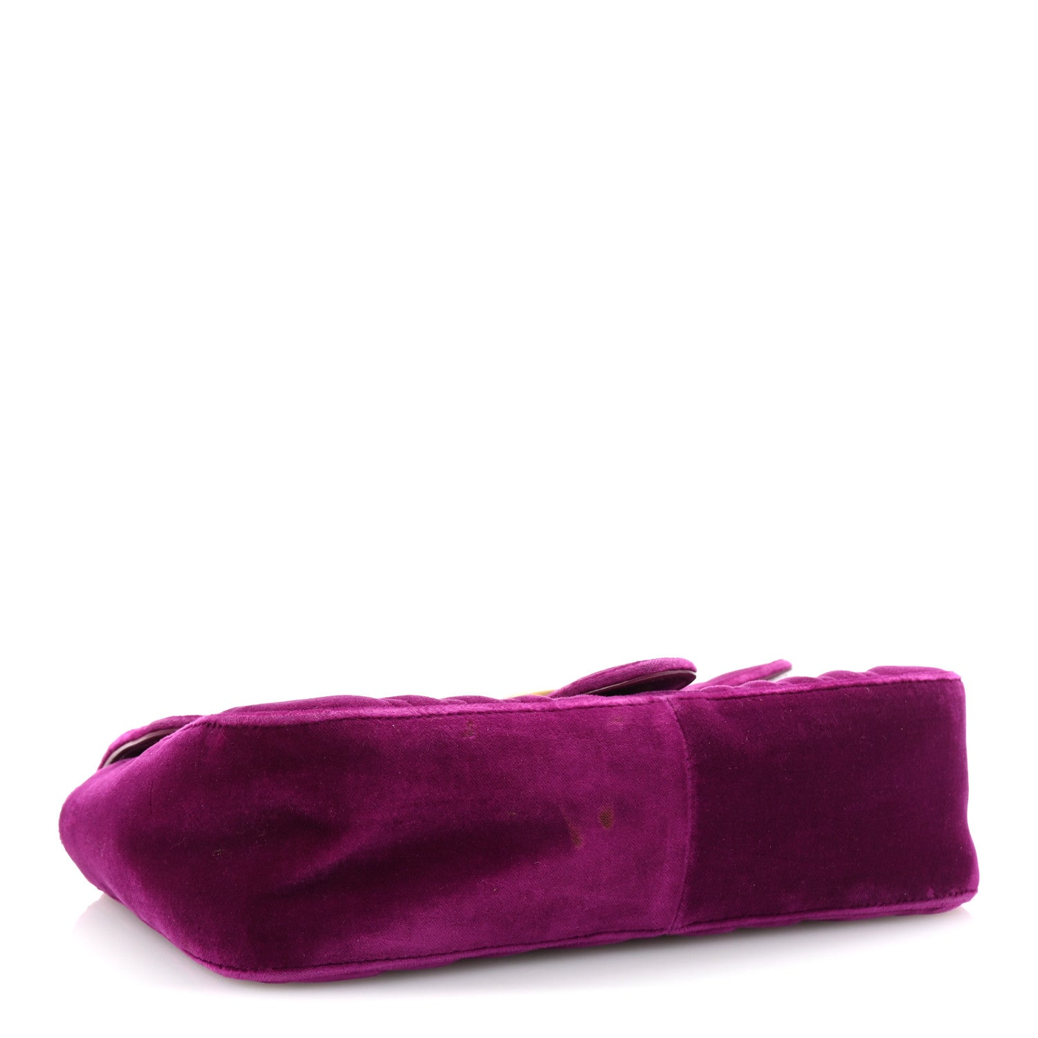 Gucci Velvet Matelasse Small GG Marmont Shoulder Bag Fuchsia Violet Cyclamen 4 of 10