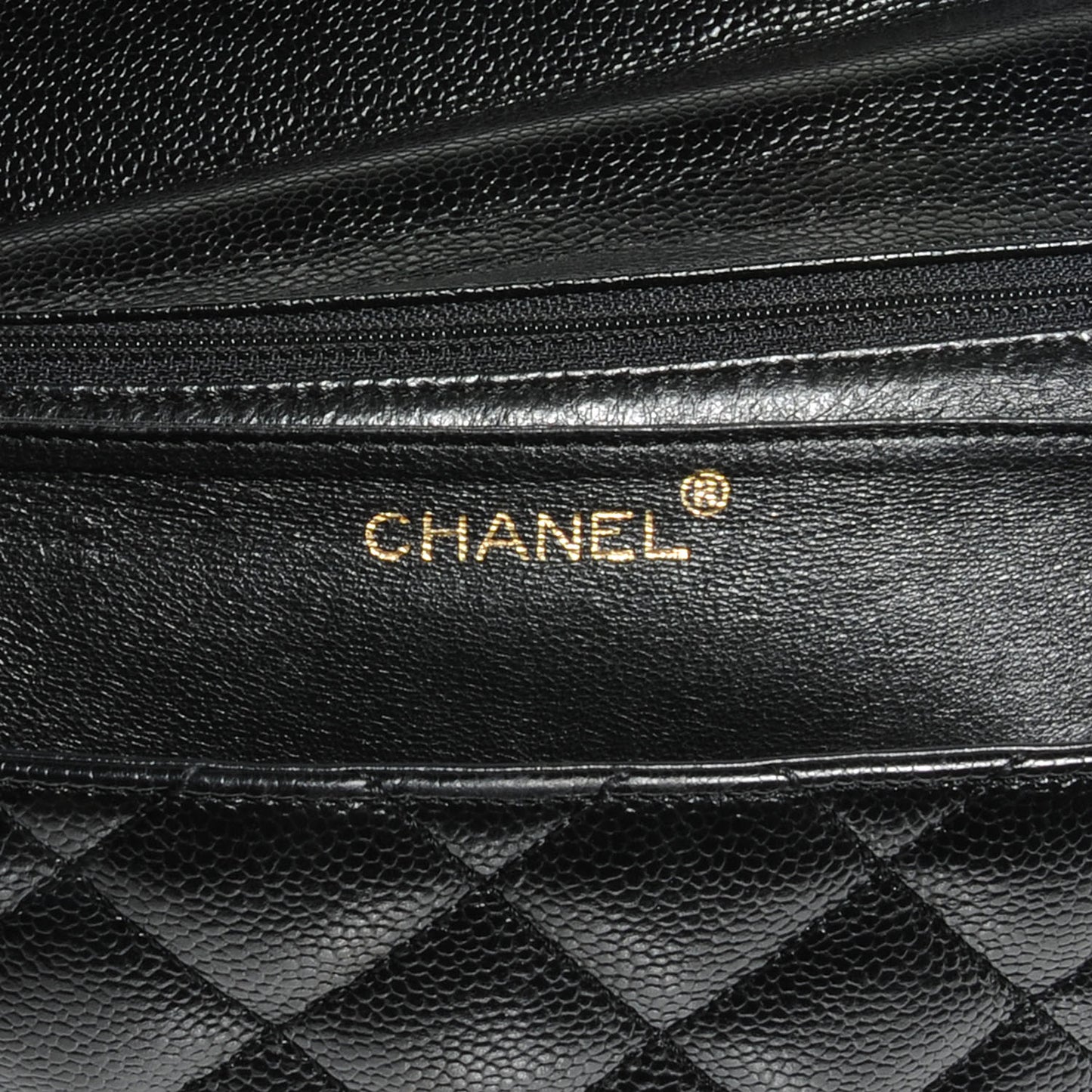 Caviar Kelly Jumbo Flap Bag Black