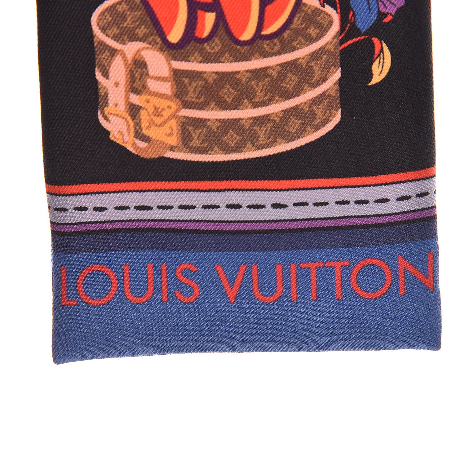 Louis Vuitton Silk Monogram Superstition Bandeau Black 3 of 5