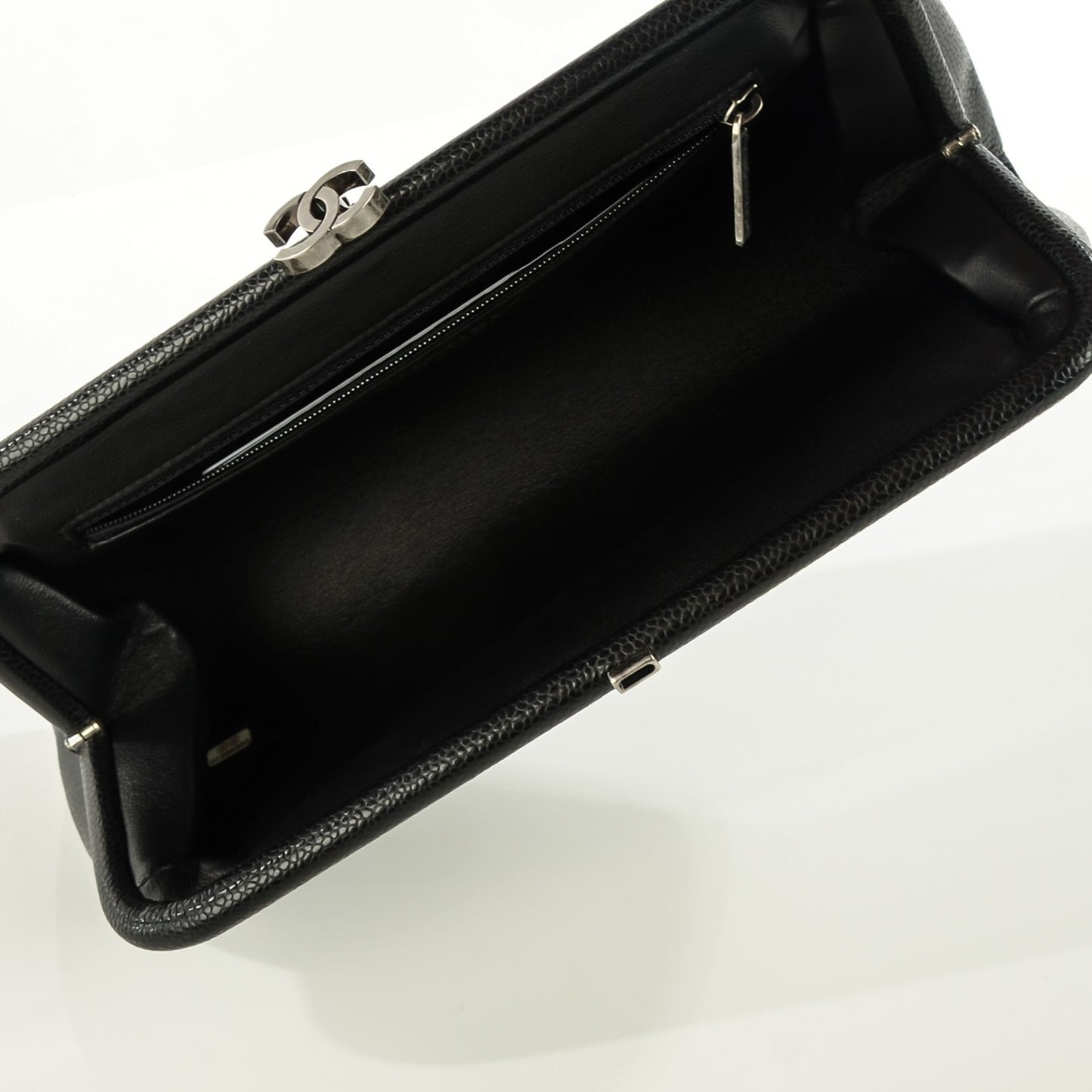Caviar Quilted Timeless Clutch Black