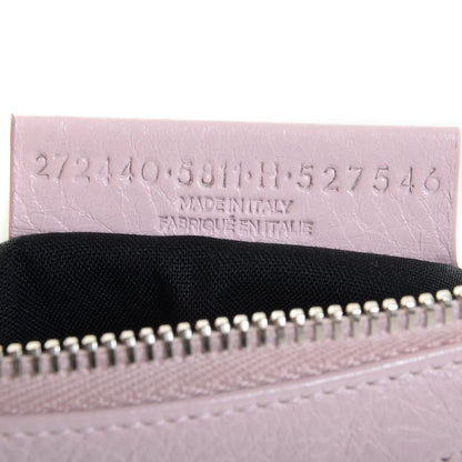 Balenciaga Agneau Giant 12 Silver Hardware M Porte-Monnaie Coin Purse Rose Poudre 7 of 11