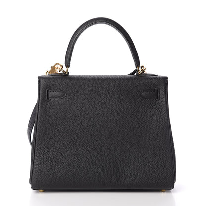 Hermes Togo Kelly Retourne 25 Black 3 of 31