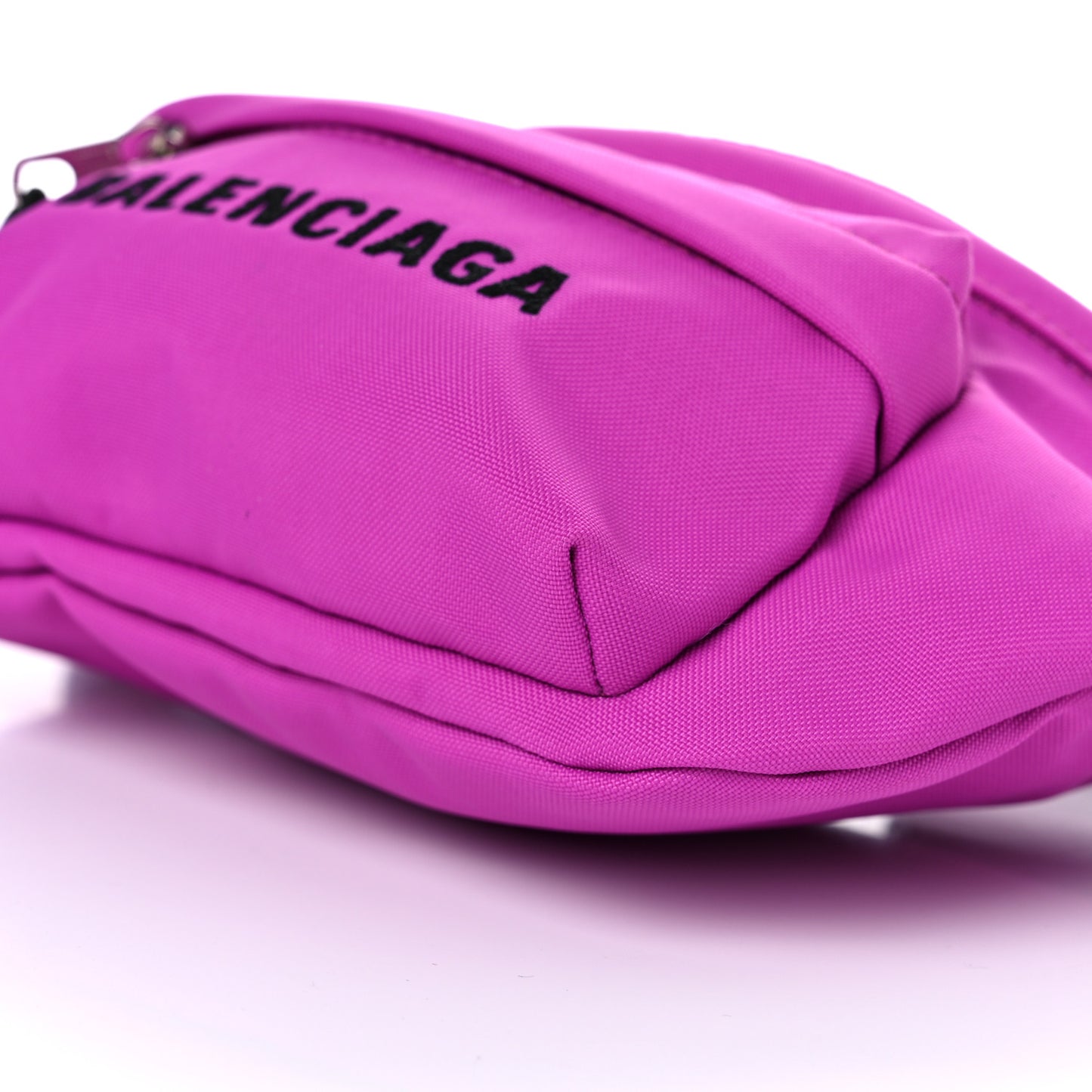Sport Nylon Logo Embroidered Small Wheel Beltpack Fuchsia Black