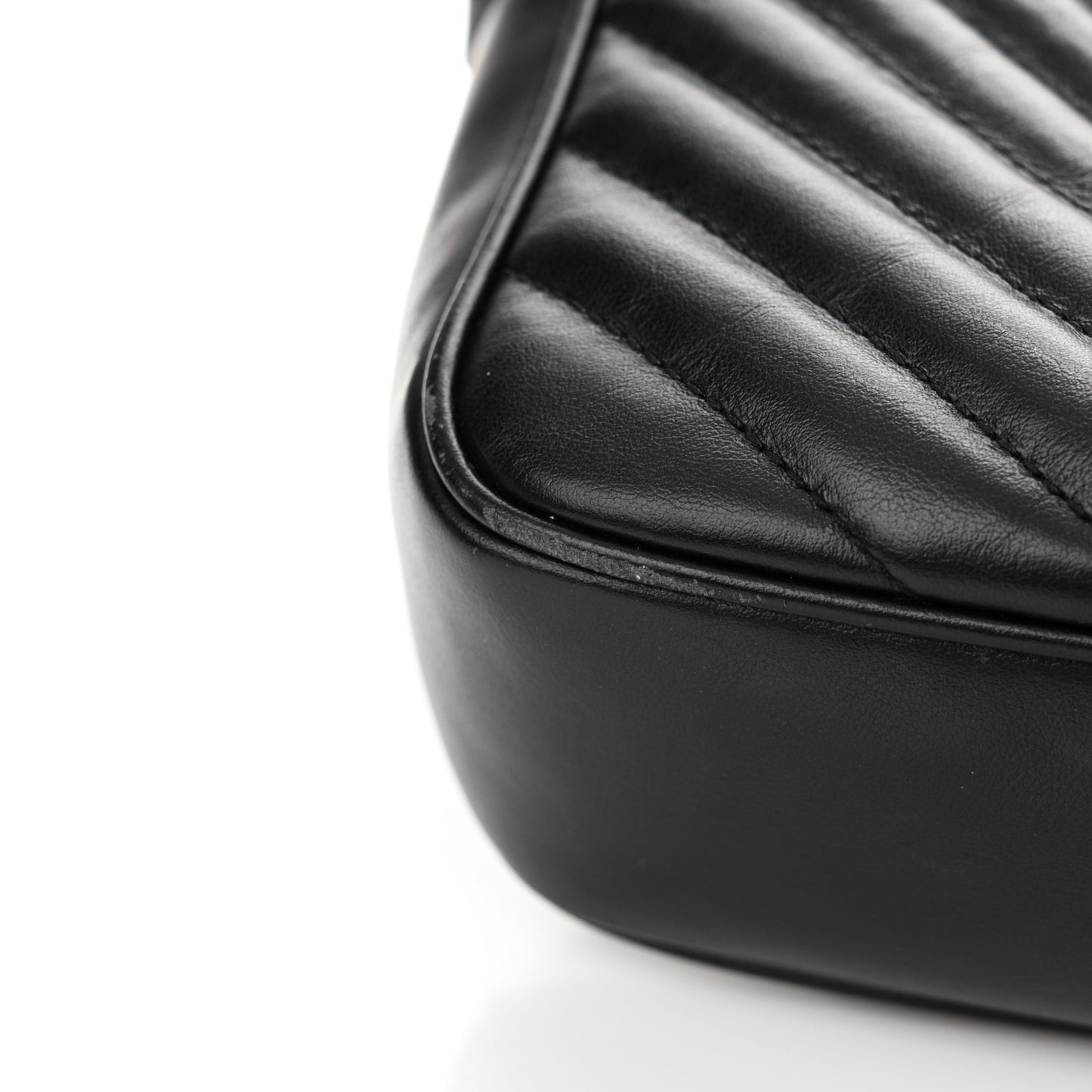 Calfskin Matelasse Monogram Lou Camera Bag Black