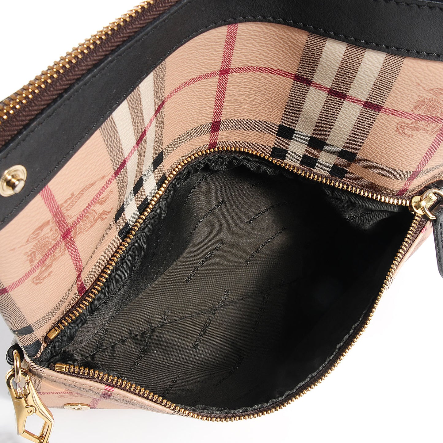 Haymarket Check Adeline Foldover Clutch Brown