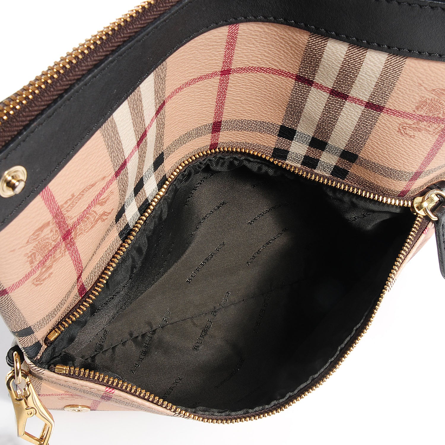 Burberry Haymarket Check Adeline Foldover Clutch Brown 5 of 8