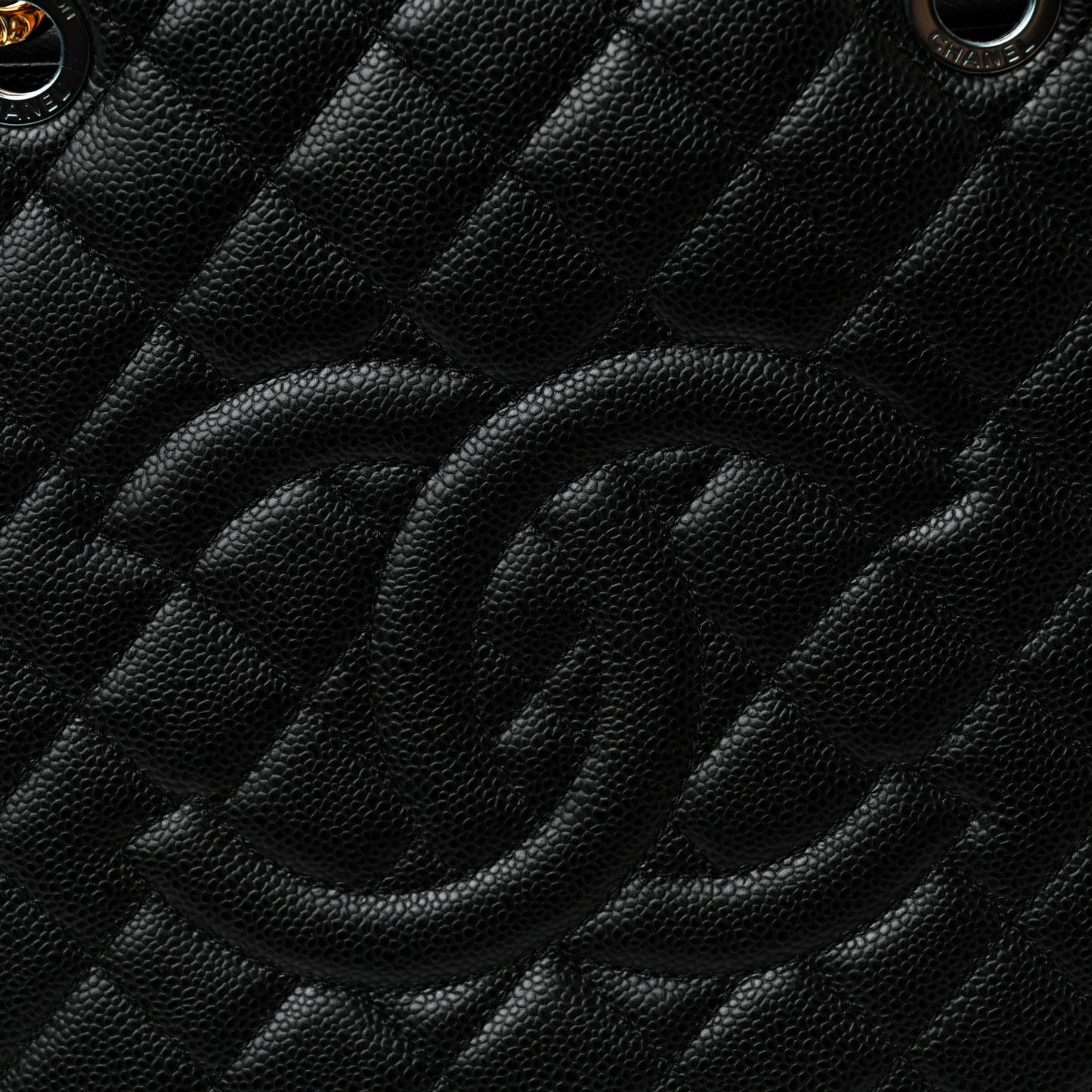 Caviar Quilted Grand Shopping Tote GST Black