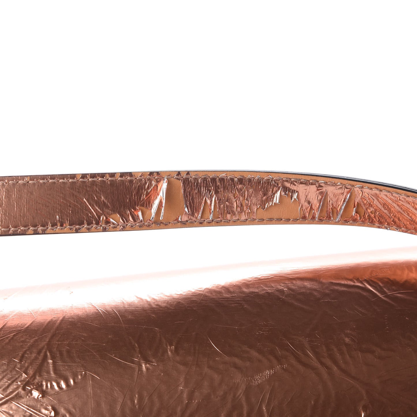 Mirrored Calfskin Mini PS11 Classic Shoulder Bag Copper