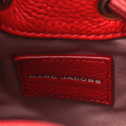 Marc Jacobs Grained Calfskin The Mini Bucket Bag True Red 6 of 9