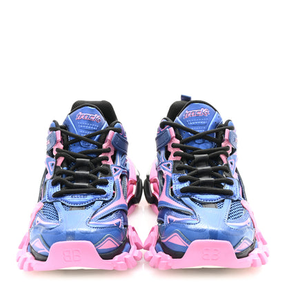 Balenciaga Rubber Mesh Bi-Color Womens Track.2 Open Sneakers 36 Blue Pink 3 of 8