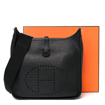 Hermes Taurillon Clemence Evelyne III PM Black 11 of 11