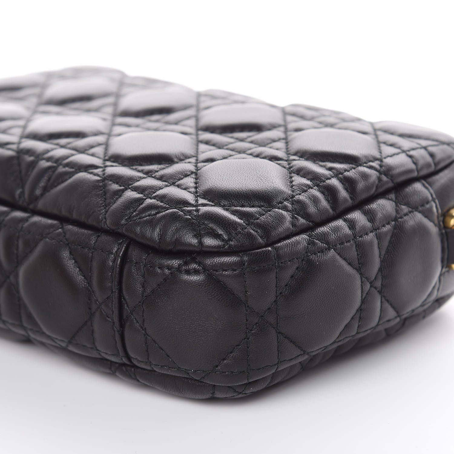 Christian Dior Lambskin Cannage DiorQuake Pouch Black 8 of 9