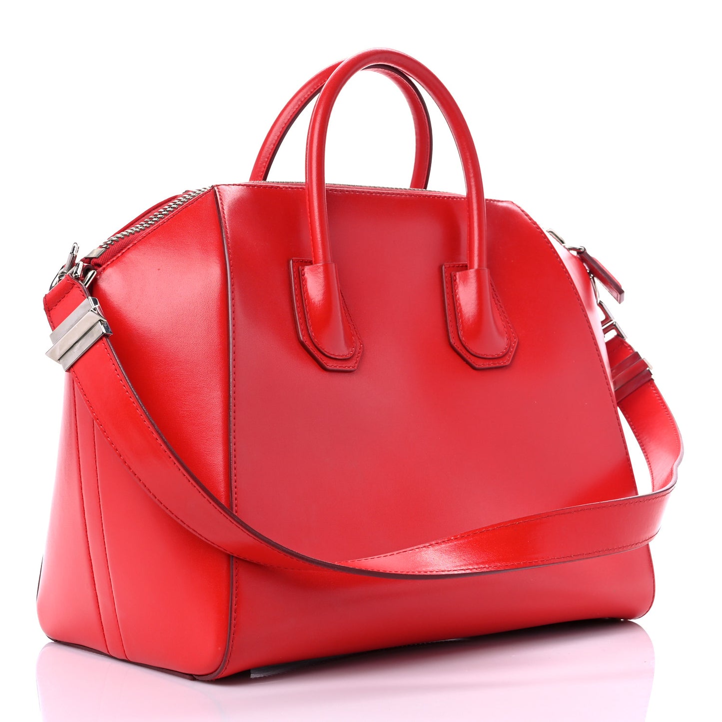 Shiny Lord Calfskin Medium Antigona Medium Red