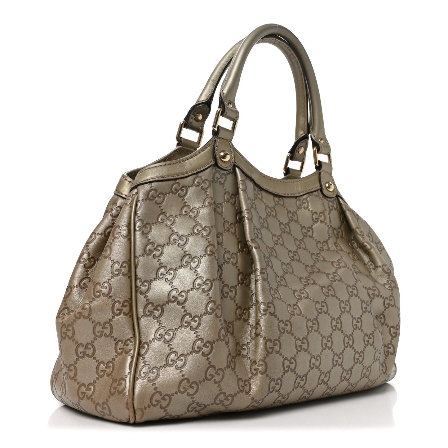 Guccissima Medium Sukey Tote Champagne