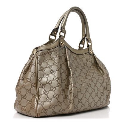 Gucci Guccissima Medium Sukey Tote Champagne 3 of 13