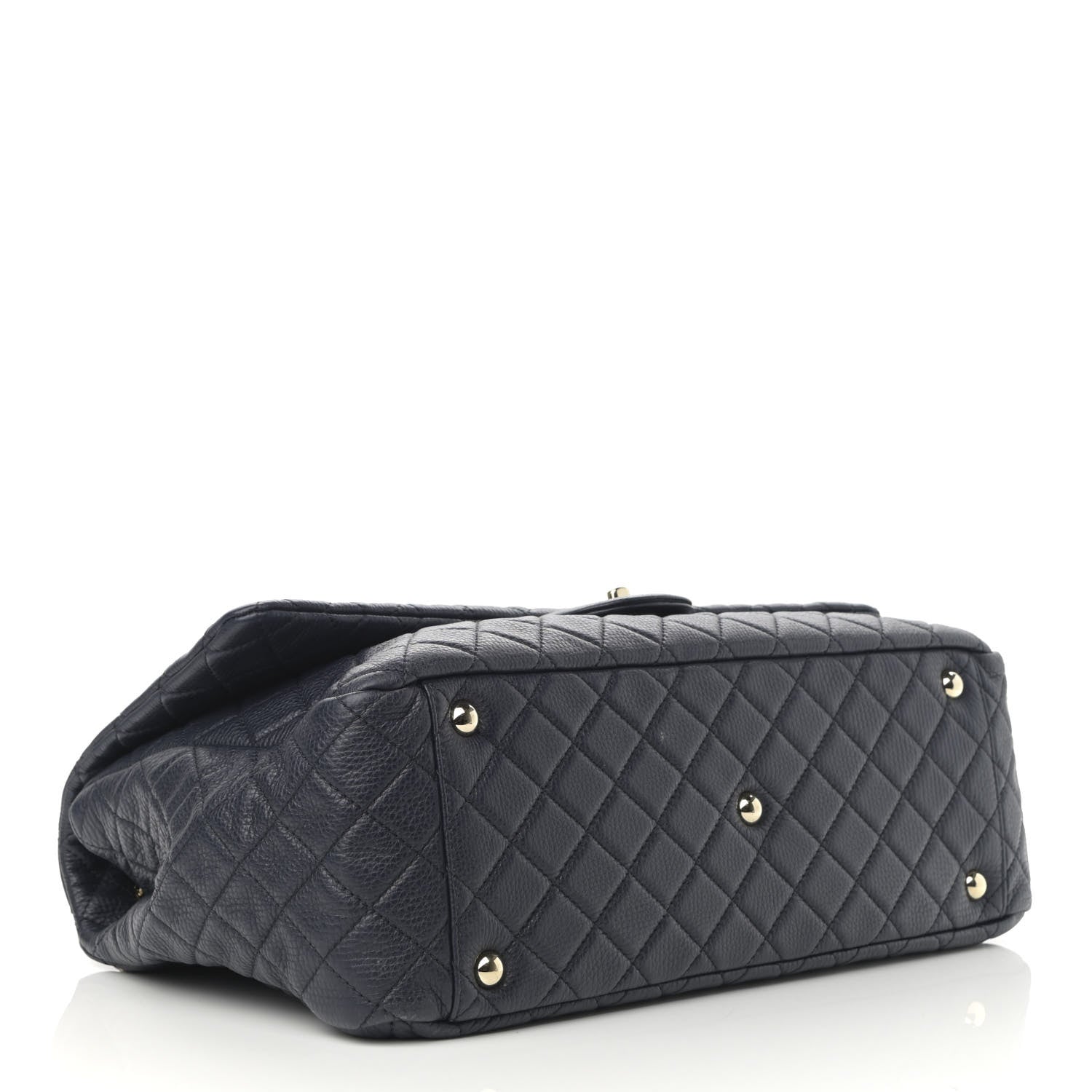 Chanel Calfskin Quilted XXL Travel Flap Bag Navy 4 of 12