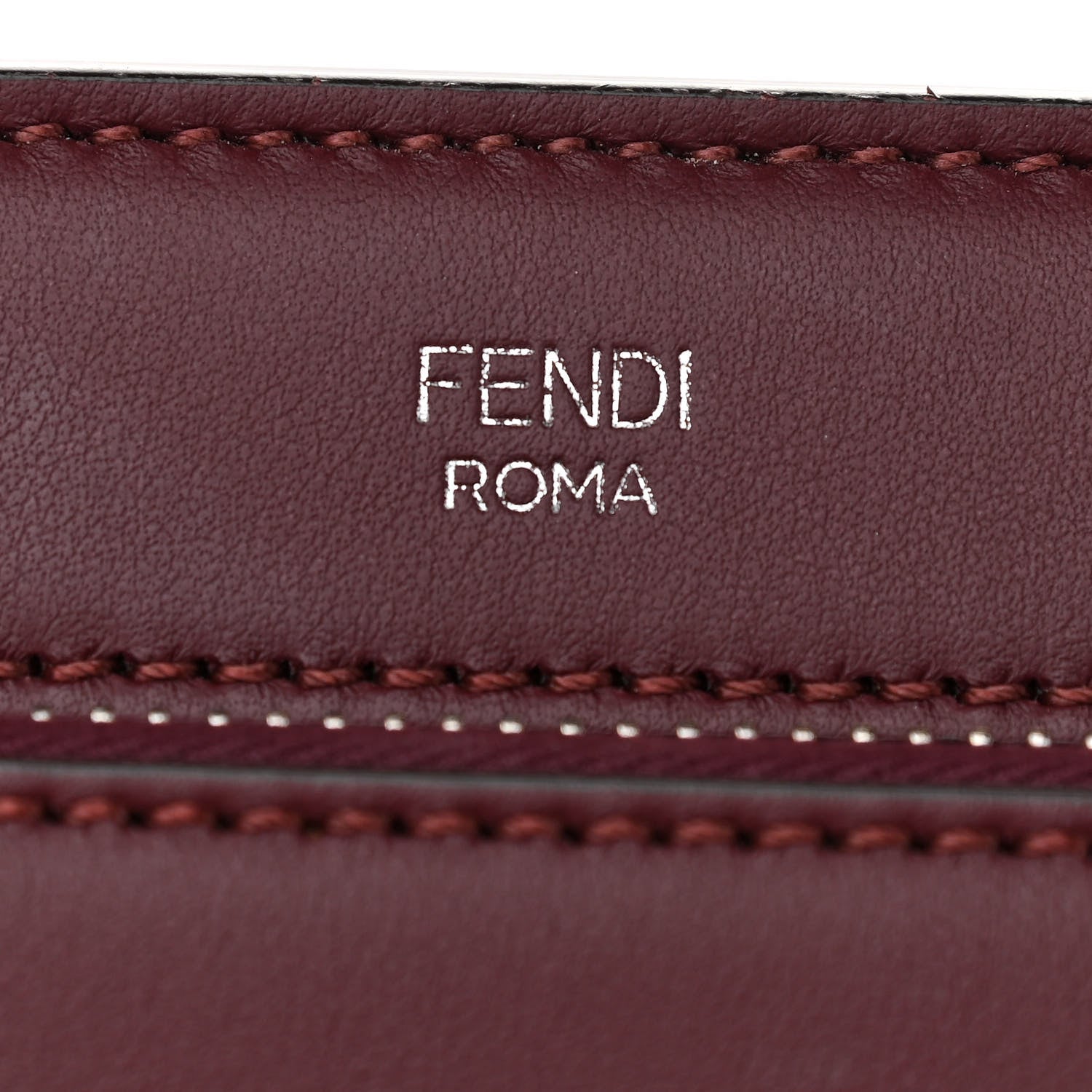 Fendi Vitello Baltico Dolce Shiny Nappa Lace Up DotCom Satchel Bordeaux 8 of 11