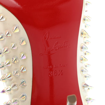 Christian Louboutin Patent Follies Spikes 100 Pumps 36.5 White 7 of 7