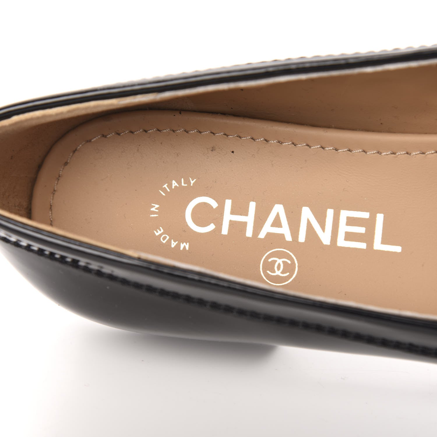 Chanel Patent Calfskin CC Mocassin Loafers 38.5 Black 6 of 9