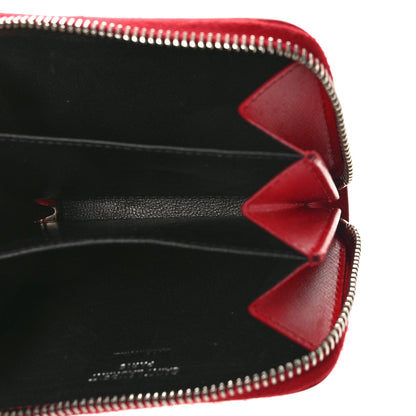 Saint Laurent Calfskin Compact Zip Around Wallet Red 5 of 9