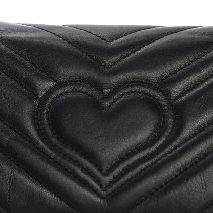 Gucci Calfskin Matelasse Super Mini GG Marmont Shoulder Bag Black 16 of 19