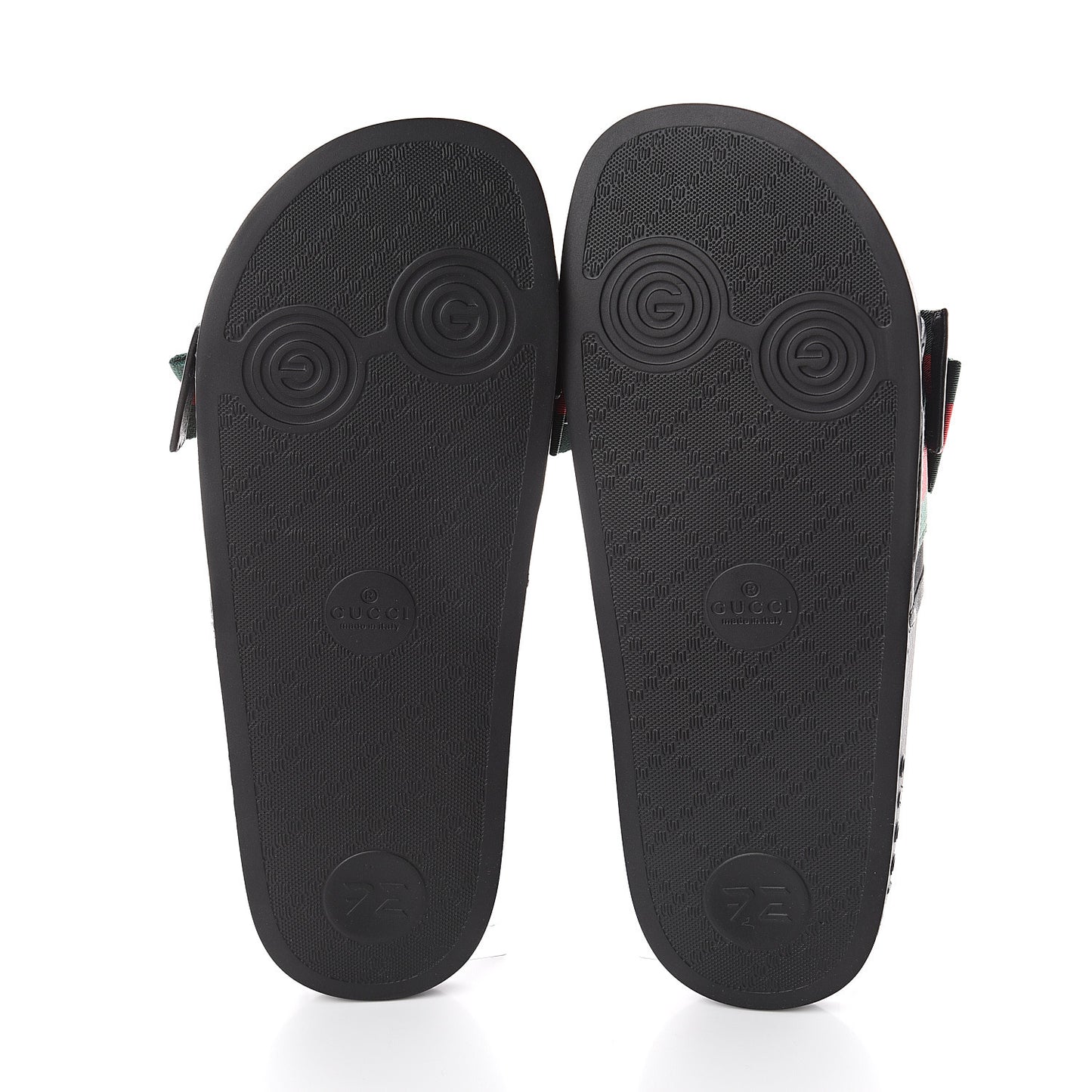 Satin Web Bow Slide Sandals 39 Black