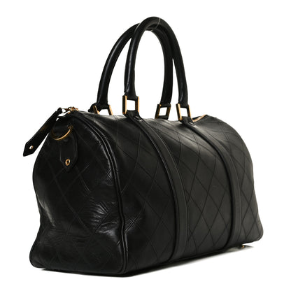 Chanel Calfskin Stitched CC Boston Black 3 of 16