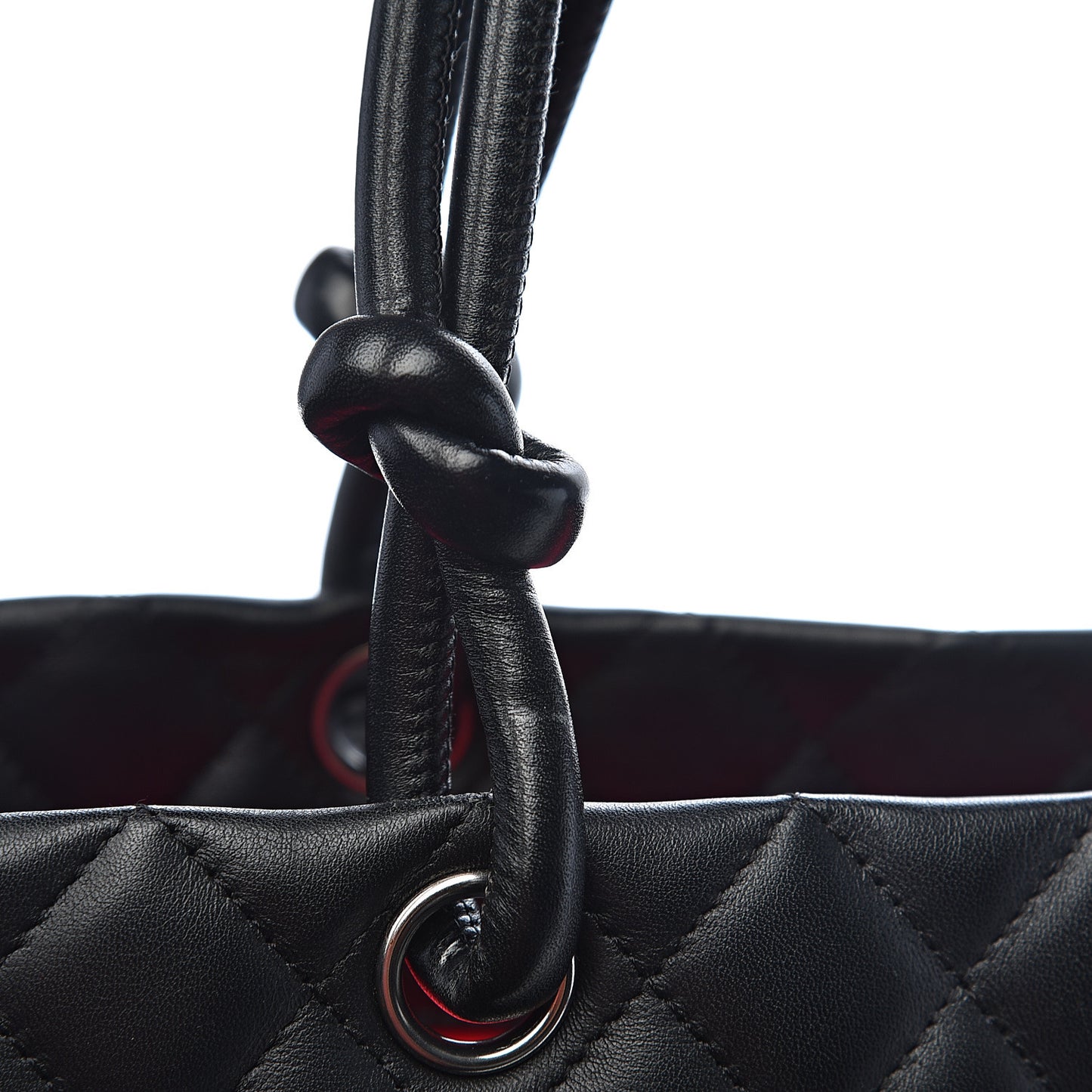 Calfskin Quilted Large Cambon Tote Black