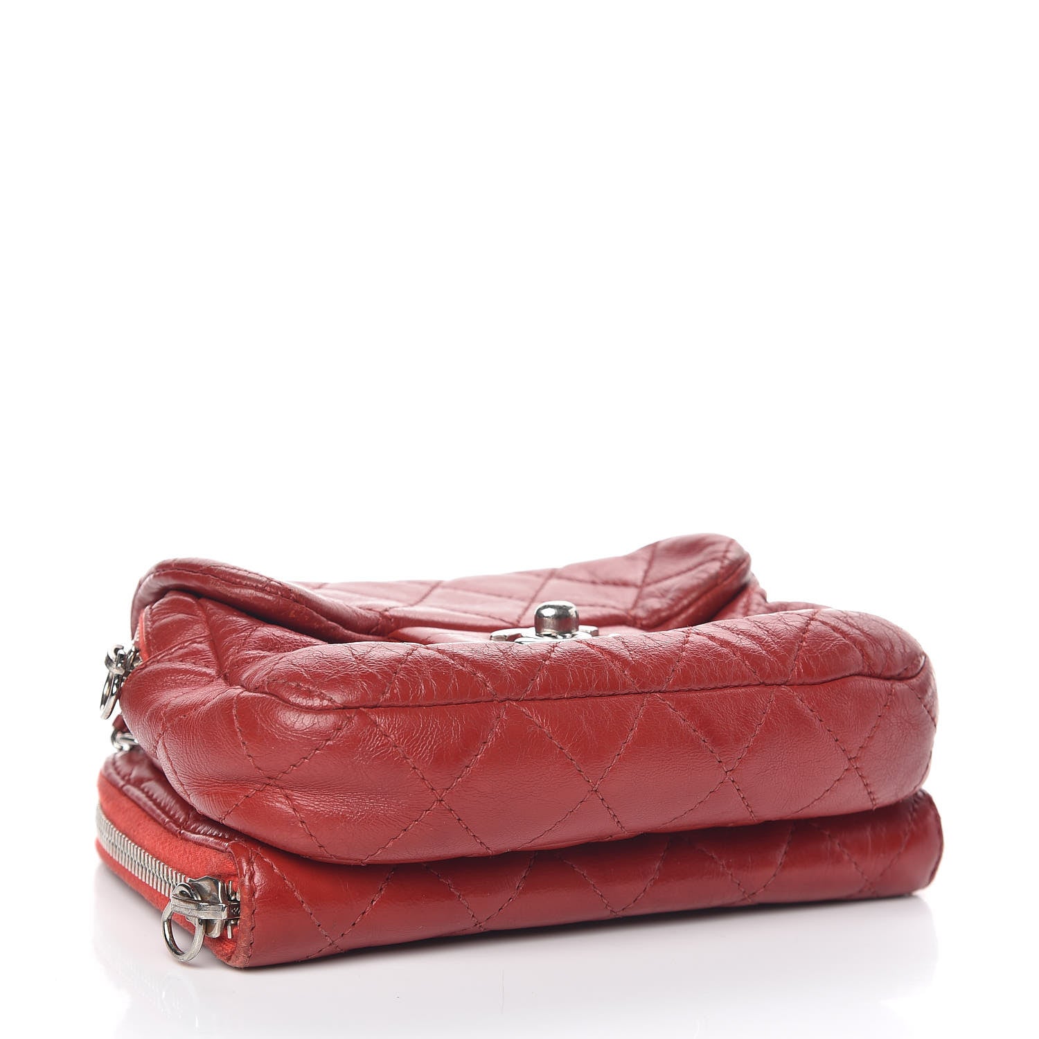 Chanel Lambskin Quilted WOC Mini Flap Red 4 of 19