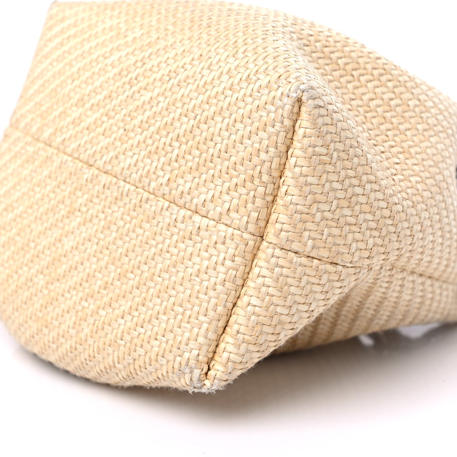 Jimmy Choo Raffia Bon Bon Bucket Bag Beige 9 of 9