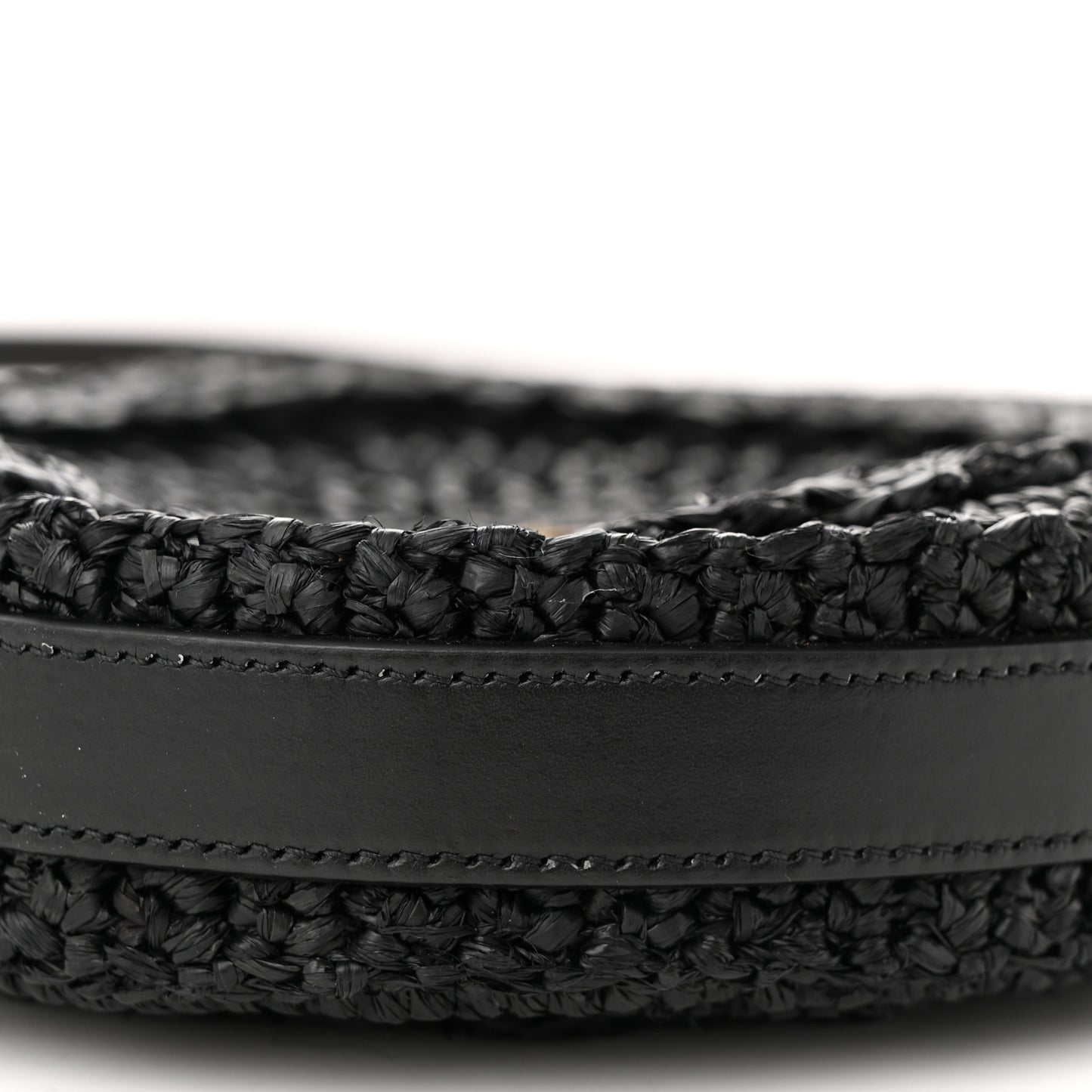 Raffia Sac Round Black