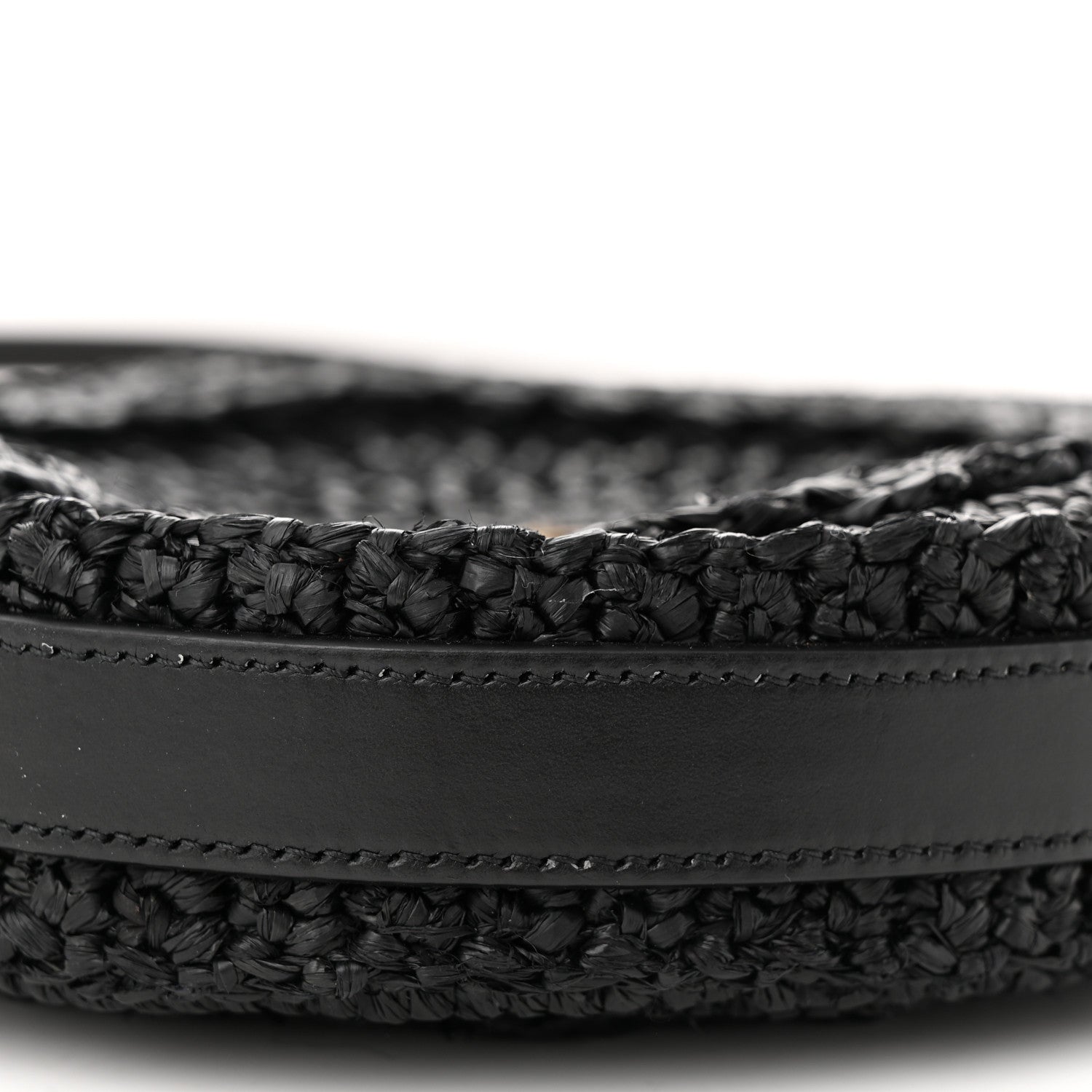 Saint Laurent Raffia Sac Round Black 9 of 9