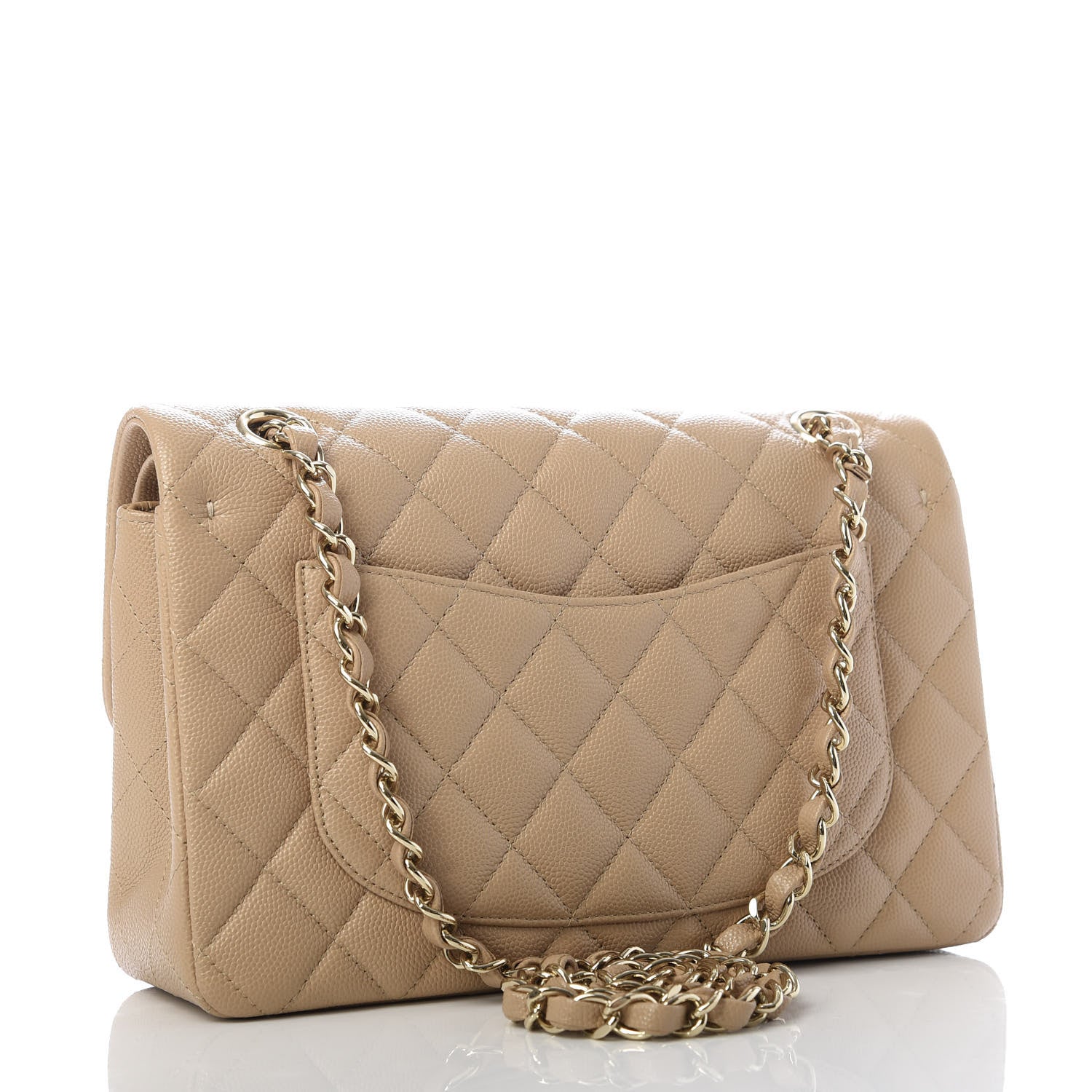 Chanel Caviar Quilted Small Double Flap Beige 3 of 10