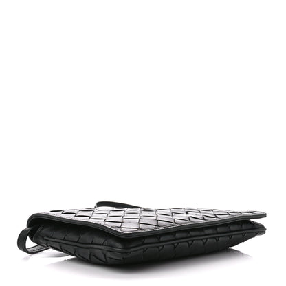 Bottega Veneta Nappa Intrecciato Crossbody Messenger Flap Black 4 of 11