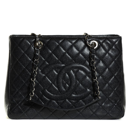 Chanel Caviar Quilted Grand Shopping Tote GST Black 1 of 8