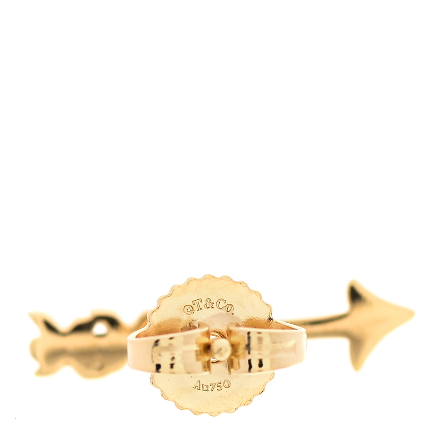 18K Yellow Gold Graffiti Arrow Single Earring