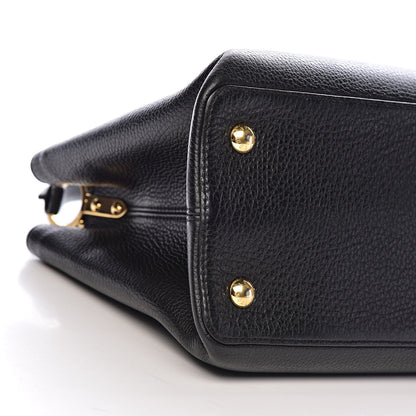 Louis Vuitton Taurillon Capucines MM Black 7 of 9