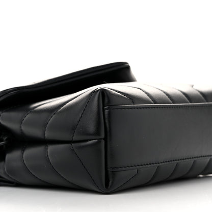 Saint Laurent Calfskin Y Quilted Monogram Monochrome Toy Loulou Crossbody Bag Black 9 of 11