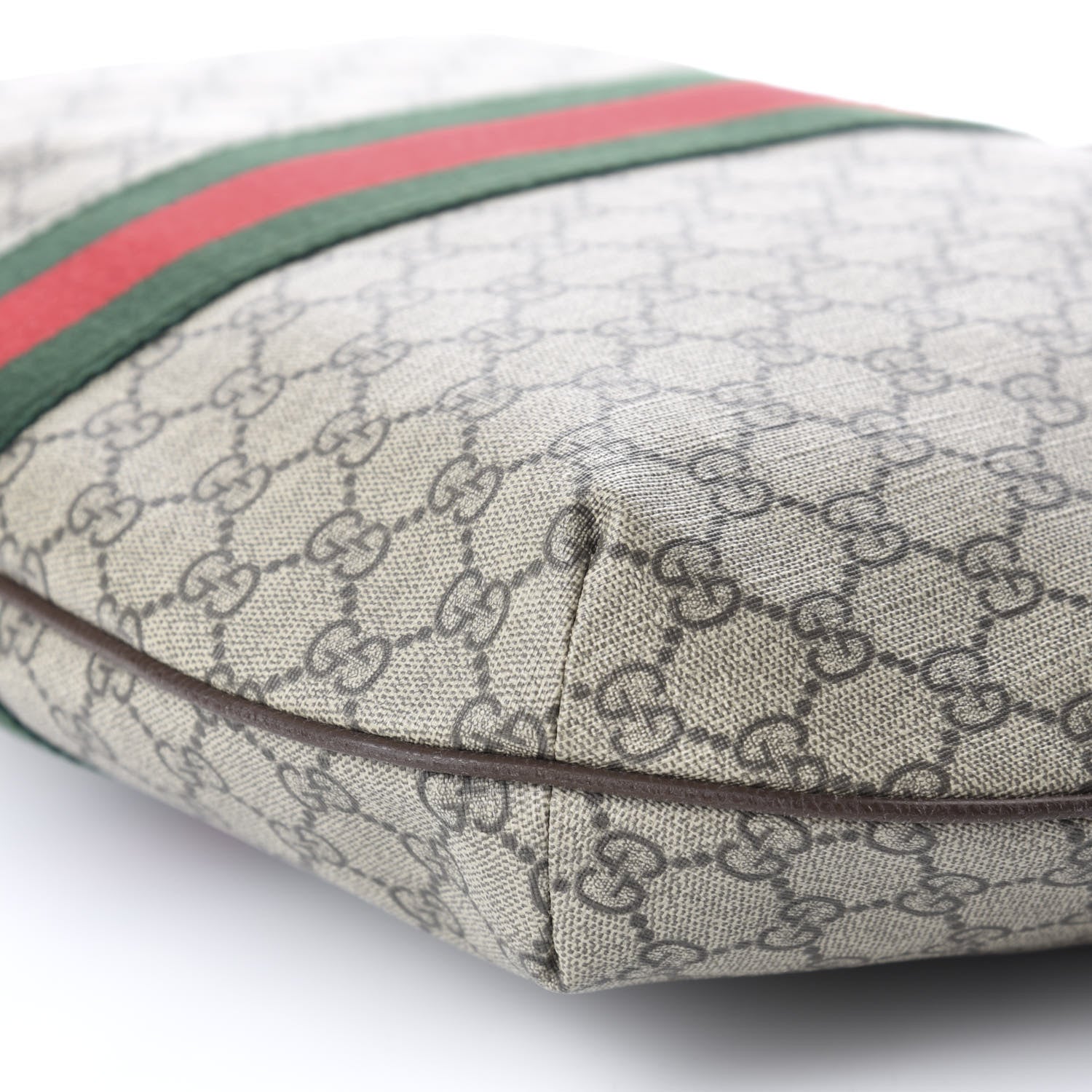 Gucci GG Supreme Monogram Web Ophidia Half Moon Hobo Brown 7 of 14