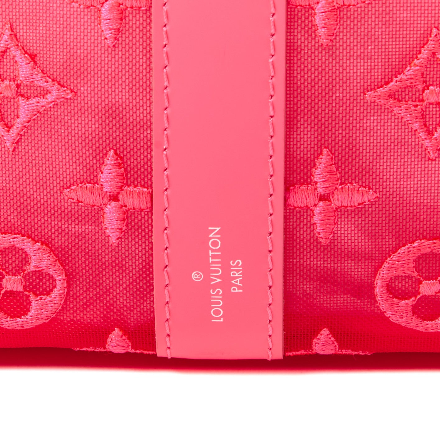 Monogram Fluo See Through Keepall Bandouliere 50 Rose
