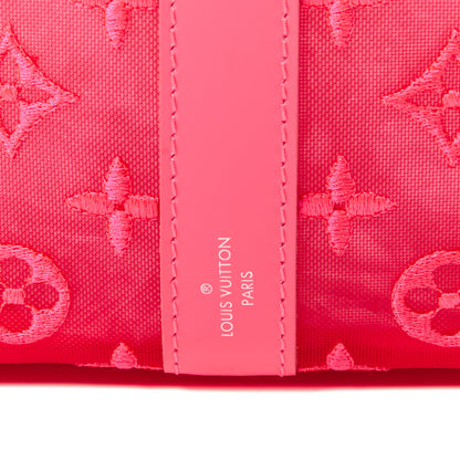 Louis Vuitton Monogram Fluo See Through Keepall Bandouliere 50 Rose 8 of 12