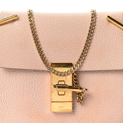 Chloe Grained Lambskin Mini Drew Shoulder Bag Cement Pink 8 of 10